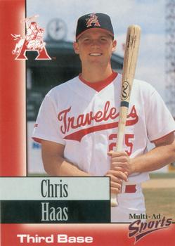1998 Multi-Ad Arkansas Travelers #10 Chris Haas Front