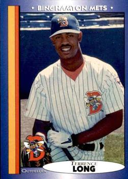 1998 Blueline Q-Cards Binghamton Mets #18 Terrence Long Front
