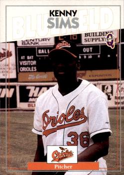 1998 Blueline Q-Cards Bluefield Orioles #9 Kenny Sims Front