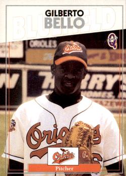 1998 Blueline Q-Cards Bluefield Orioles #13 Gilberto Bello Front