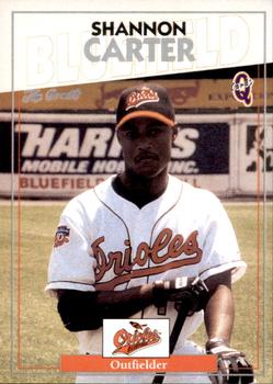 1998 Blueline Q-Cards Bluefield Orioles #14 Shannon Carter Front