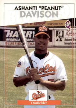 1998 Blueline Q-Cards Bluefield Orioles #19 Ashanti Davison Front