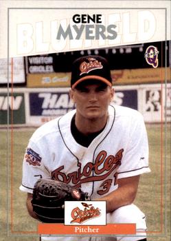 1998 Blueline Q-Cards Bluefield Orioles #22 Gene Myers Front