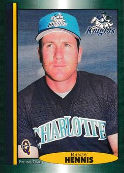 1998 Blueline Q-Cards Charlotte Knights #4 Randy Hennis Front