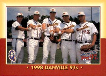 1998 Blueline Q-Cards Danville 97s #NNO Checklist Front