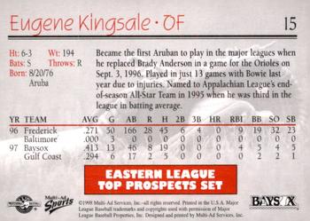 1998 Multi-Ad Eastern League Top Prospects #15 Eugene Kingsale Back