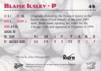 1998 Multi-Ad Fargo-Moorhead RedHawks #NNO Blaise Ilsley Back
