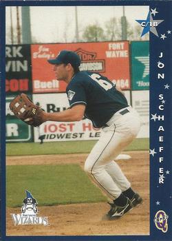 1998 Blueline Q-Cards Fort Wayne Wizards #11 Jon Schaeffer Front