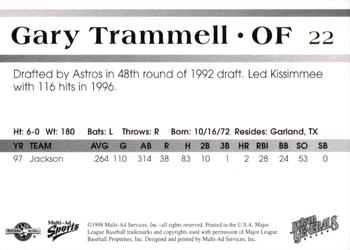 1998 Multi-Ad Jackson Generals #22 Gary Trammell Back