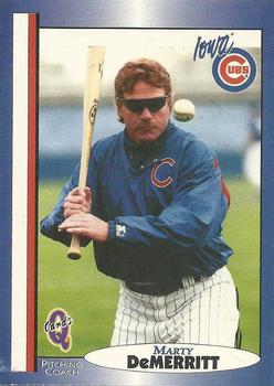 1998 Blueline Q-Cards Iowa Cubs #3 Marty DeMerritt Front