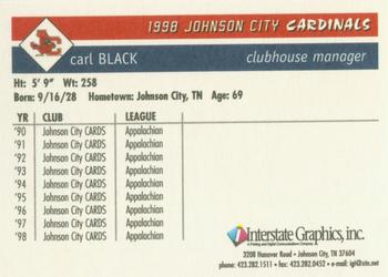 1998 Johnson City Cardinals #NNO Carl Black Back