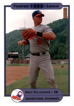 1998 Warning Track Johnstown Johnnies #2 Andy Kalcounos Front