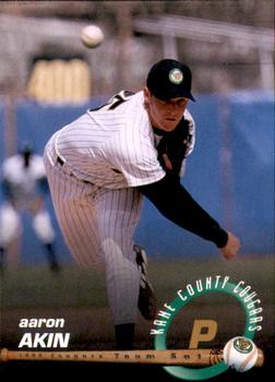 1998 Connie's Pizza Kane County Cougars #NNO Aaron Akin Front