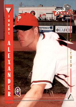 1998 Blueline Q-Cards Lansing Lugnuts #2 Jordy Alexander Front