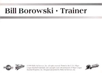 1998 Multi-Ad New Haven Ravens #NNO Bill Borowski Back