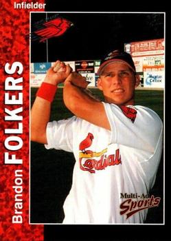1998 Multi-Ad New Jersey Cardinals #7 Brandon Folkers Front