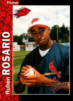 1998 Multi-Ad New Jersey Cardinals #25 Ruben Rosario Front
