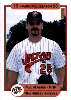 1998 Warning Track New Jersey Jackals #9 Paul Magrini Front