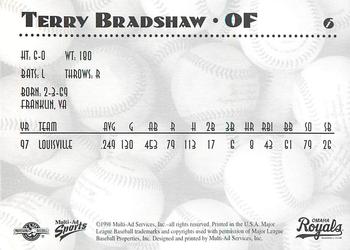 1998 Multi-Ad Omaha Royals #6 Terry Bradshaw Back