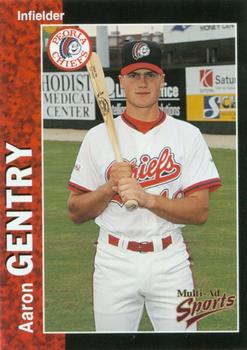 1998 Multi-Ad Peoria Chiefs #9 Aaron Gentry Front