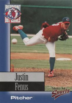1998 Multi-Ad Piedmont Boll Weevils #13 Justin Fenus Front