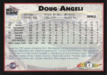 1998 Blueline Q-Cards Scranton/Wilkes-Barre Red Barons #2 Doug Angeli Back