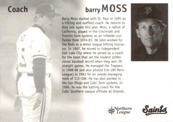 1998 St. Paul Saints #NNO Barry Moss Back
