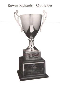 1998 Tulsa Drillers Texas League Champions #18 Rowan Richards Back
