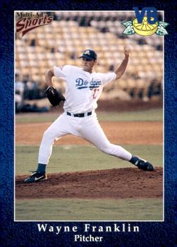 1998 Multi-Ad Vero Beach Dodgers #10 Wayne Franklin Front