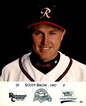 1997 Richmond Camera Richmond Braves #14 Scott Brow Front