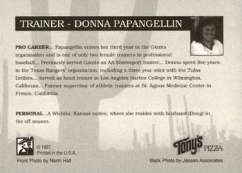 1997 Phoenix Firebirds #NNO Donna Papangellin Back