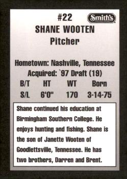 1997 Ogden Raptors #NNO Shane Wooten Back