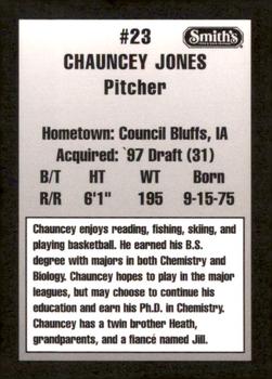 1997 Ogden Raptors #NNO Chauncey Jones Back