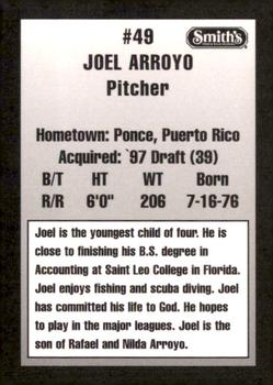 1997 Ogden Raptors #NNO Joel Arroyo Back