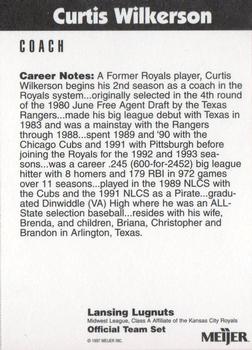 1997 Lansing Lugnuts #NNO Curtis Wilkerson Back