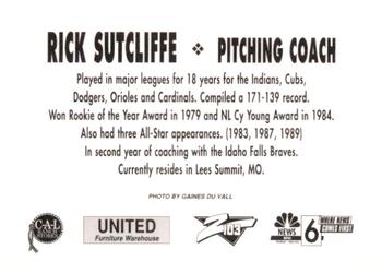 1997 Idaho Falls Braves #NNO Rick Sutcliffe Back