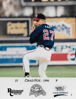 1996 Richmond Camera Richmond Braves #7 Chad Fox Front