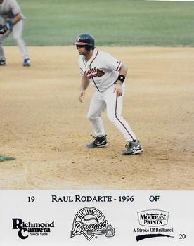 1996 Richmond Camera Richmond Braves #20 Raul Rodarte Front