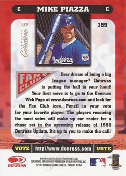 1998 Donruss Collections Donruss #159 Mike Piazza Back