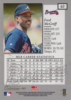 1998 Donruss Collections Elite #463 Fred McGriff Back