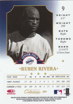 1998 Donruss Collections Leaf #209 Ruben Rivera Back