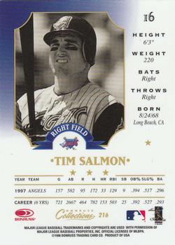 1998 Donruss Collections Leaf #216 Tim Salmon Back