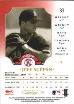 1998 Donruss Collections Leaf #233 Jeff Suppan Back