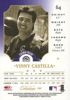 1998 Donruss Collections Leaf #263 Vinny Castilla Back