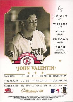 1998 Donruss Collections Leaf #266 John Valentin Back