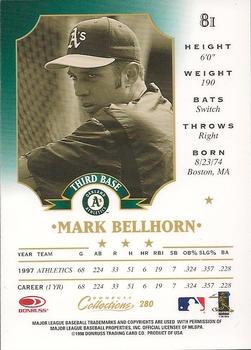1998 Donruss Collections Leaf #280 Mark Bellhorn Back