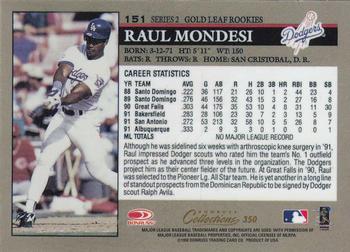 1998 Donruss Collections Leaf #350 Raul Mondesi Back