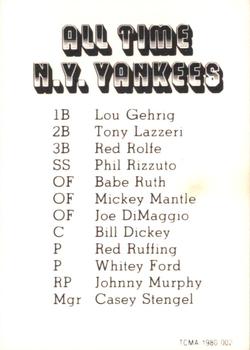 1980 TCMA All Time New York Yankees Set B #002 Bill Dickey Back
