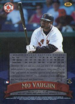 1998 Finest - No-Protectors #189 Mo Vaughn Back