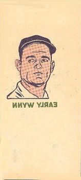 1960 O-Pee-Chee Tattoos #NNO Early Wynn Front